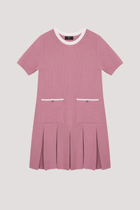 Pleated Mini Knit Dress