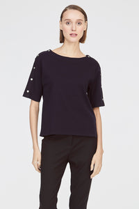 Top With Buttons on Sleeves