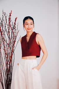 Basic Pleated Wide Legs Trousers