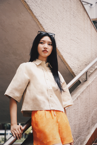 Oversized Collared Button Down Shirt