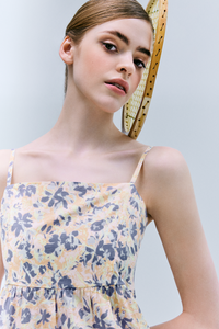Printed Gathered Tiered Maxi Dress