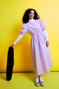 Puff Sleeves A-Line Dress