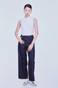 Self-Tie Denim Trousers