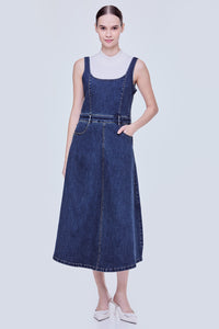 Denim Waist Cinched Dress