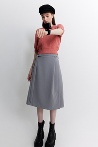 Textured Knit Half Sleeves Top