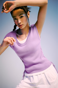 Layered Adjustable Knit Top