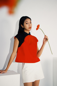 Mushroom Button Cheongsam Top