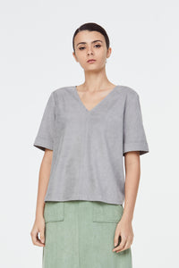 V-Neck Boxy Blouse