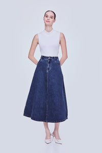 Denim A-Line Skirt