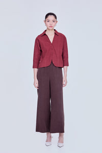 Panelled Long Sleeve Blouse