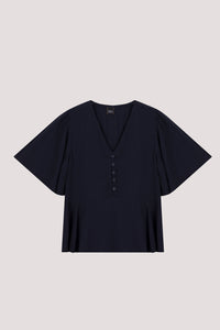 Buttoned Flare Blouse
