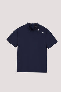 Side Button Boxy Blouse