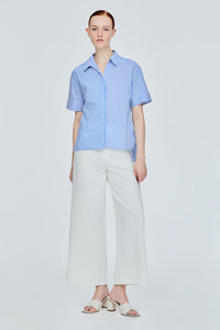 Contrast Stripes Collared Shirt