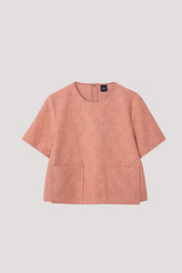 Lace Patch Pockets Top