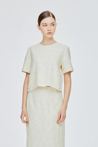 Lace Patch Pockets Top