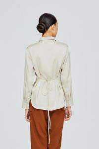 Back Self-Tie Detail Blouse