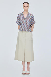 Printed Notched Lapel Shirt