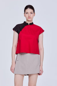 Mushroom Button Cheongsam Top