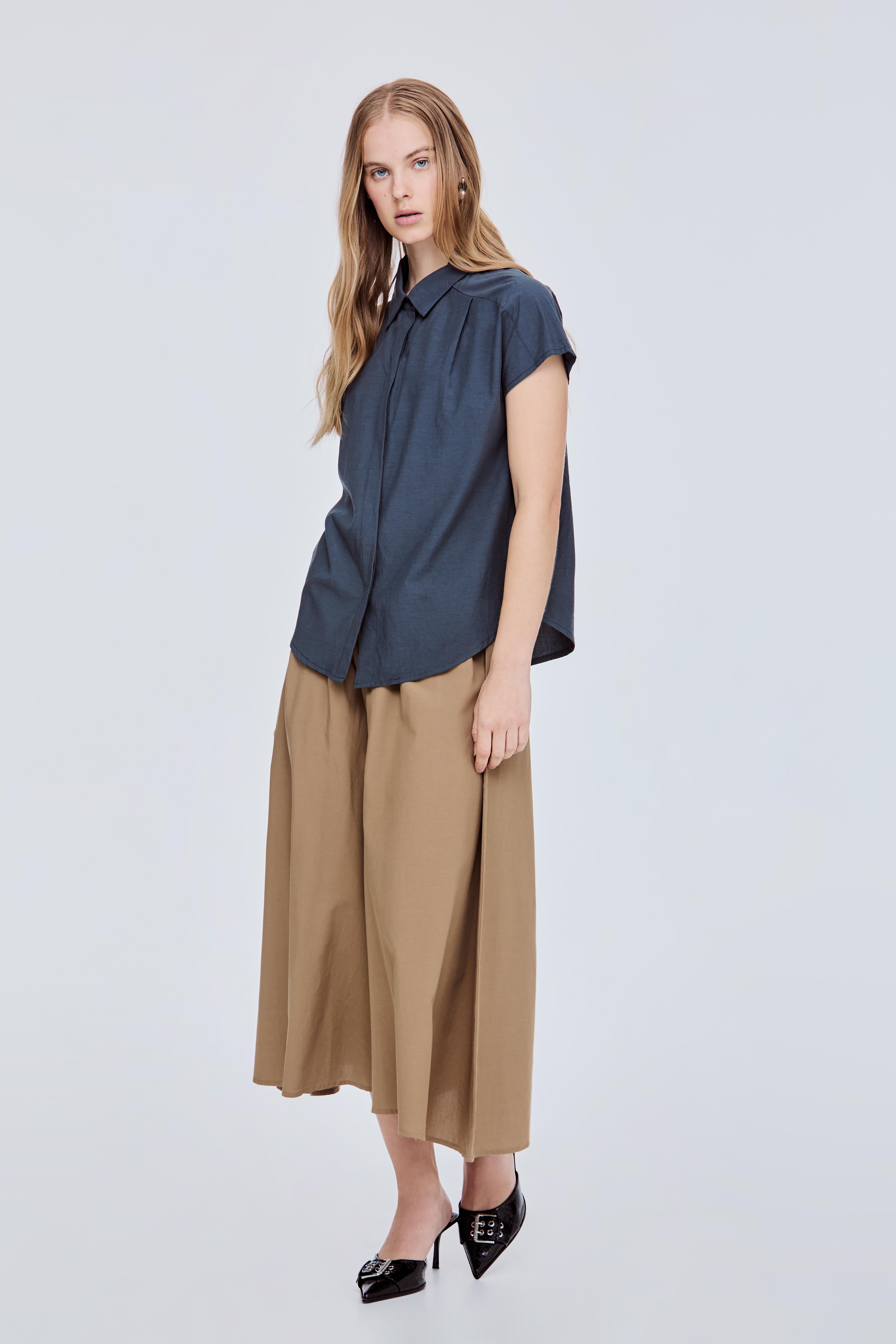Pleated Magyar Blouse
