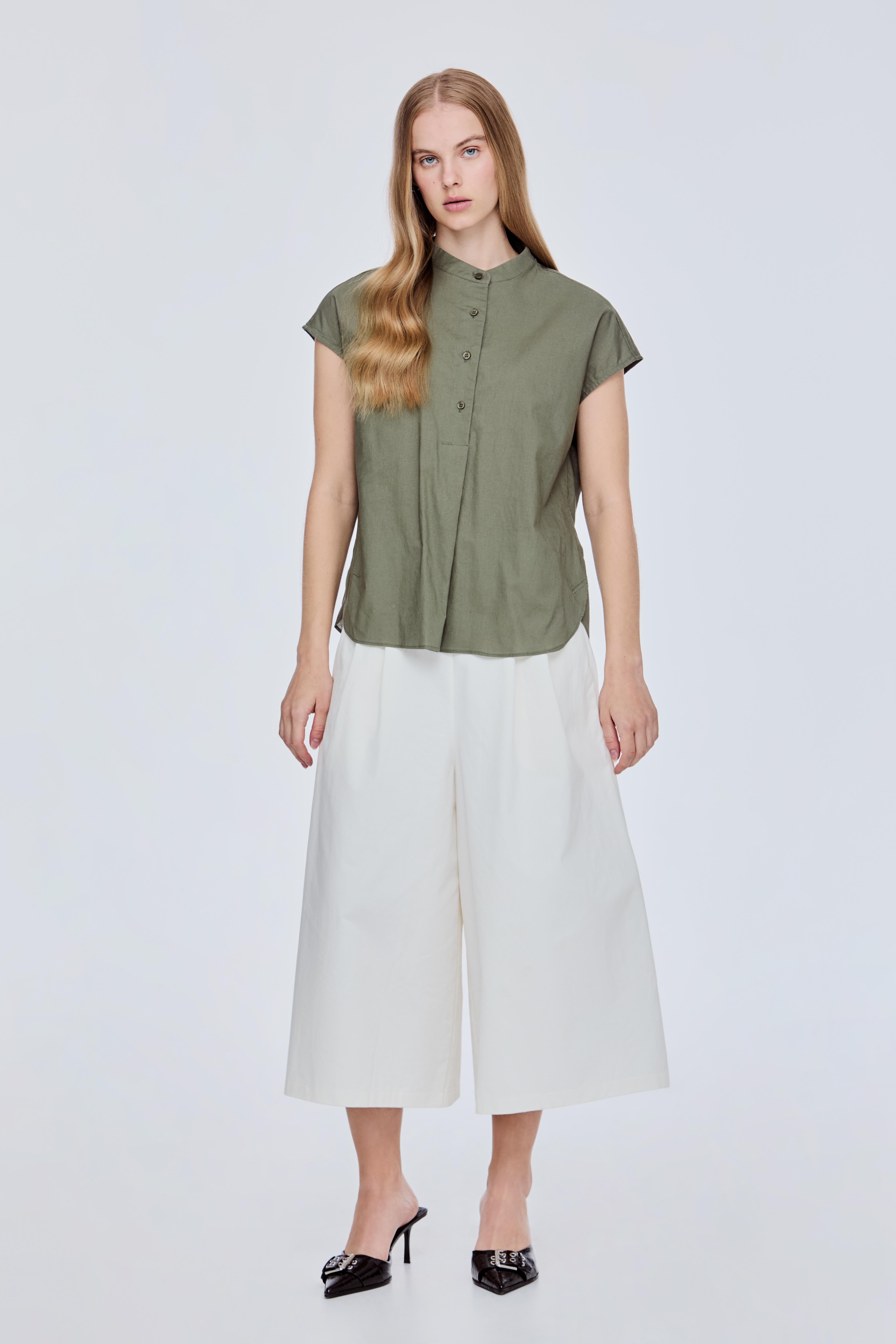 Stand Collar Magyar Blouse