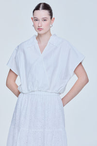 Eyelet Embroidered Tiered Skirt