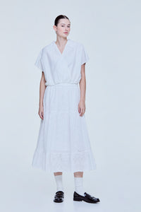 Eyelet Embroidered Tiered Skirt