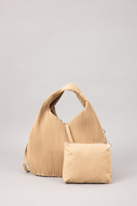 Pleated Hobo Bag