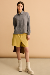 Elasticised Single Button Shorts