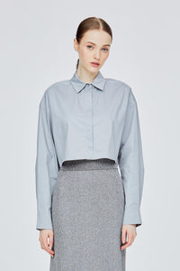 Cropped Button Up Shirt