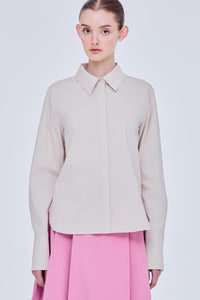 Basic Lengthen Cuffs Blouse