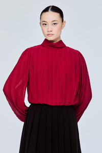 Drapey Pleated Cropped Top