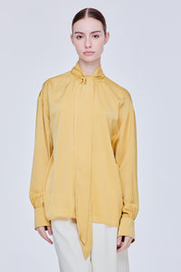 Bow Tie Satin Blouse