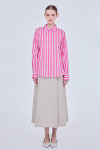 Dropped Shoulder Striped Shirt