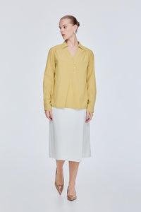 Relaxed V-Neck Blouse