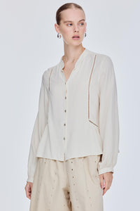 Balloon Sleeve Lace Blouse