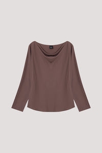 Cowl Neck Long Sleeve Blouse