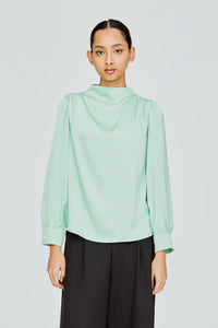 Drapey High Neck Top