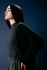 Semi Sheer Waist Ribbon Blouse