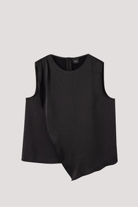 Asymmetrical Overlap Sleeveless Top