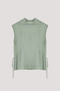 Semi Sheer Waist Ribbon Blouse