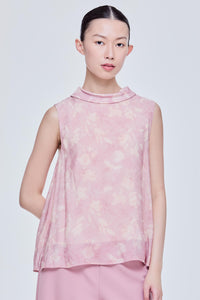 Sleeveless Floral Blouse