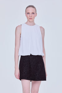 Puffy Pearl Embellished Top