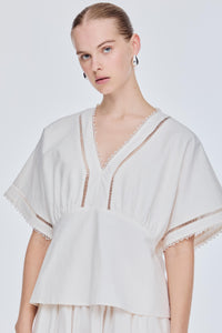 Kimono Lace Trim Top