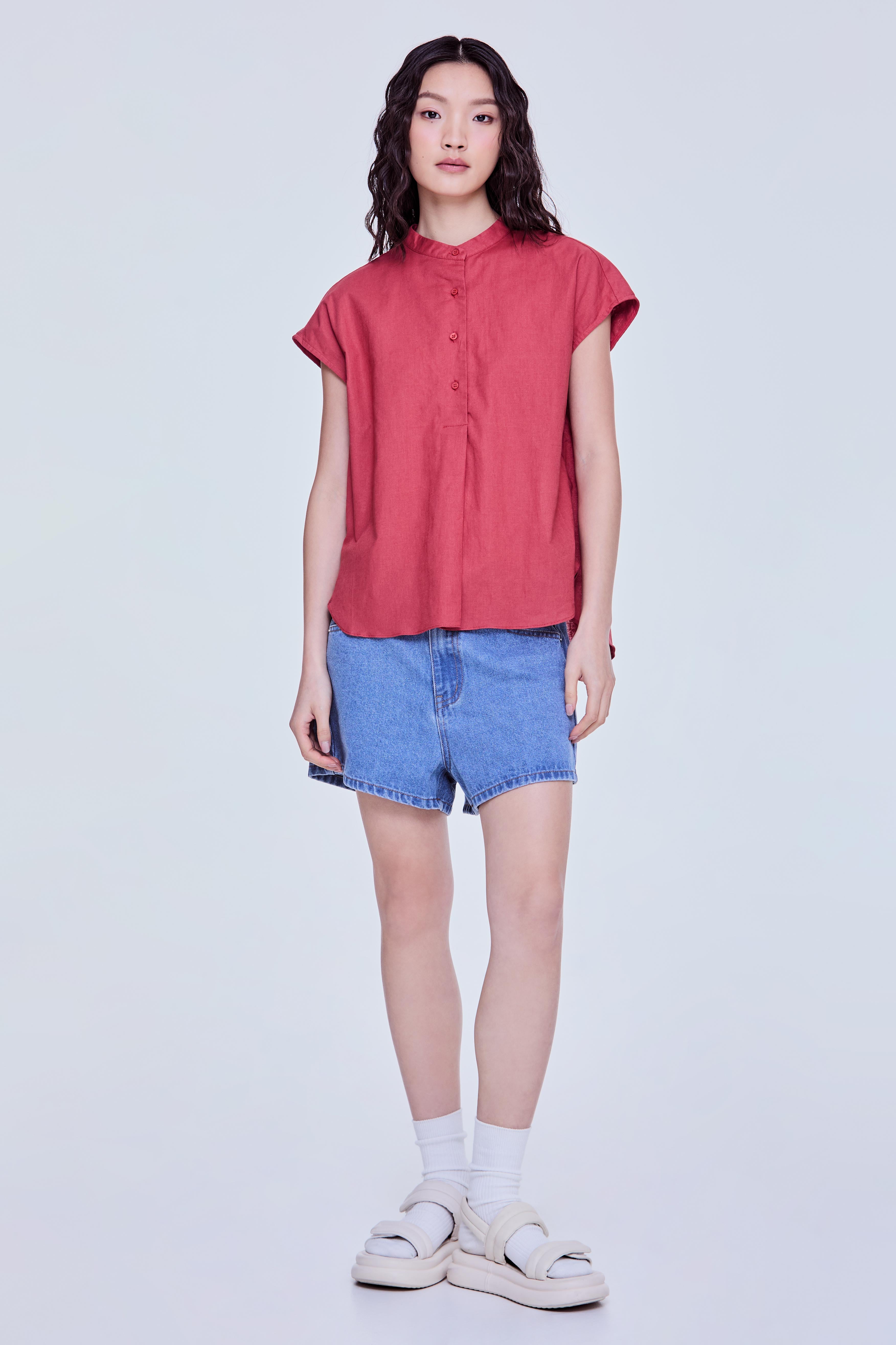 Stand Collar Magyar Blouse