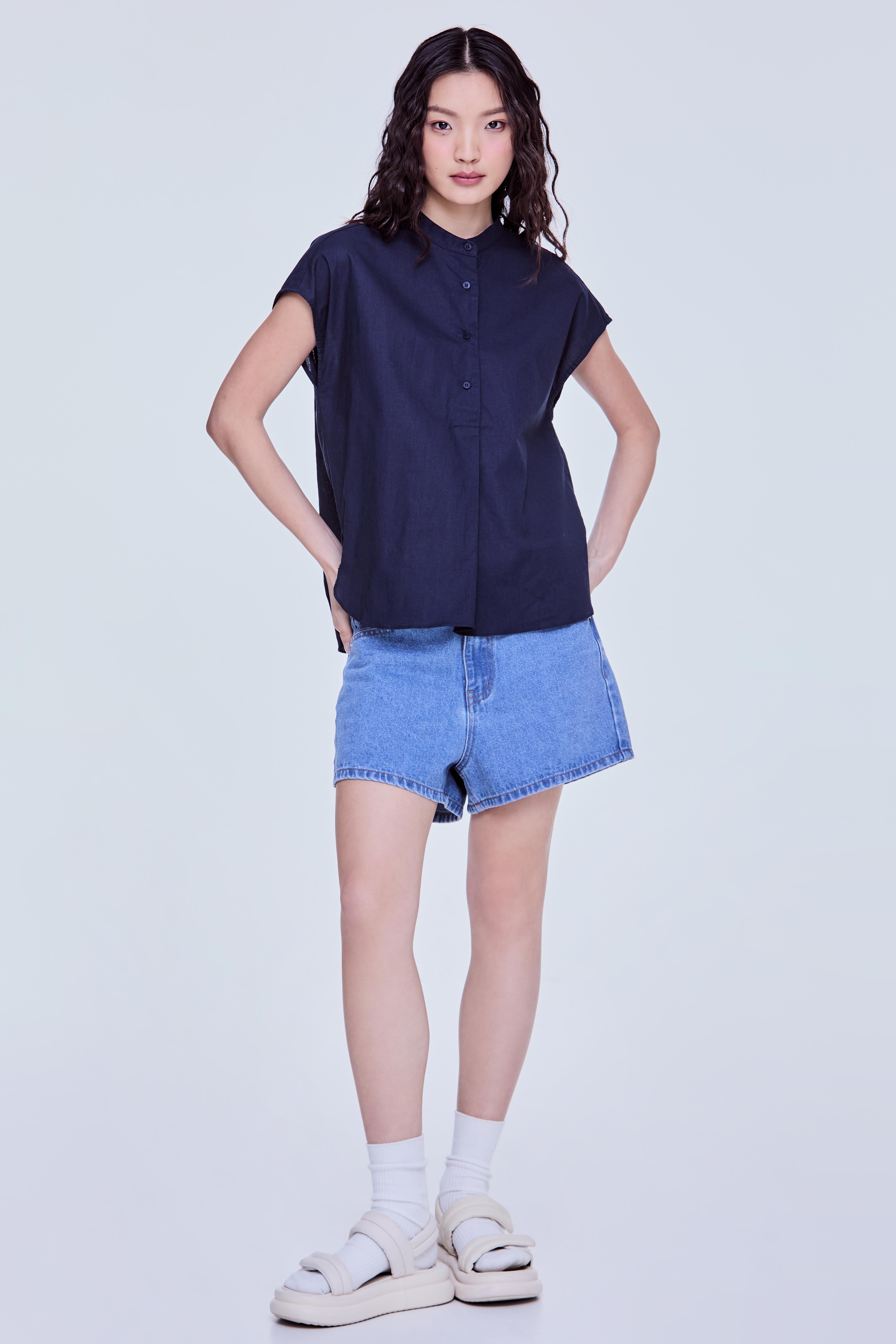 Stand Collar Magyar Blouse