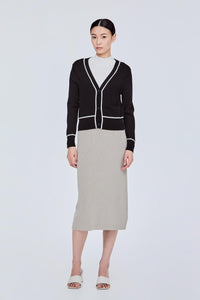 Contrast Edge Cardigan