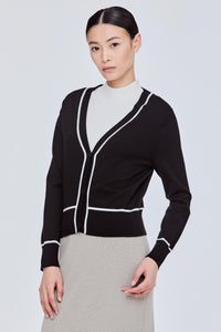 Contrast Edge Cardigan