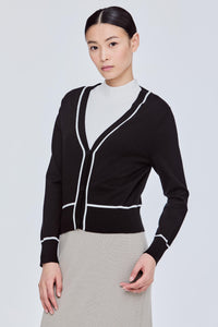 Contrast Edge Cardigan