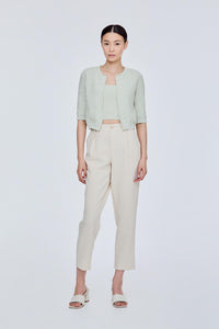 Chenille Short Sleeve Cardigan