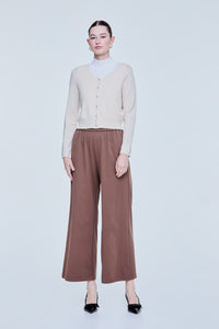 Cropped Decorated Hem Cardigan